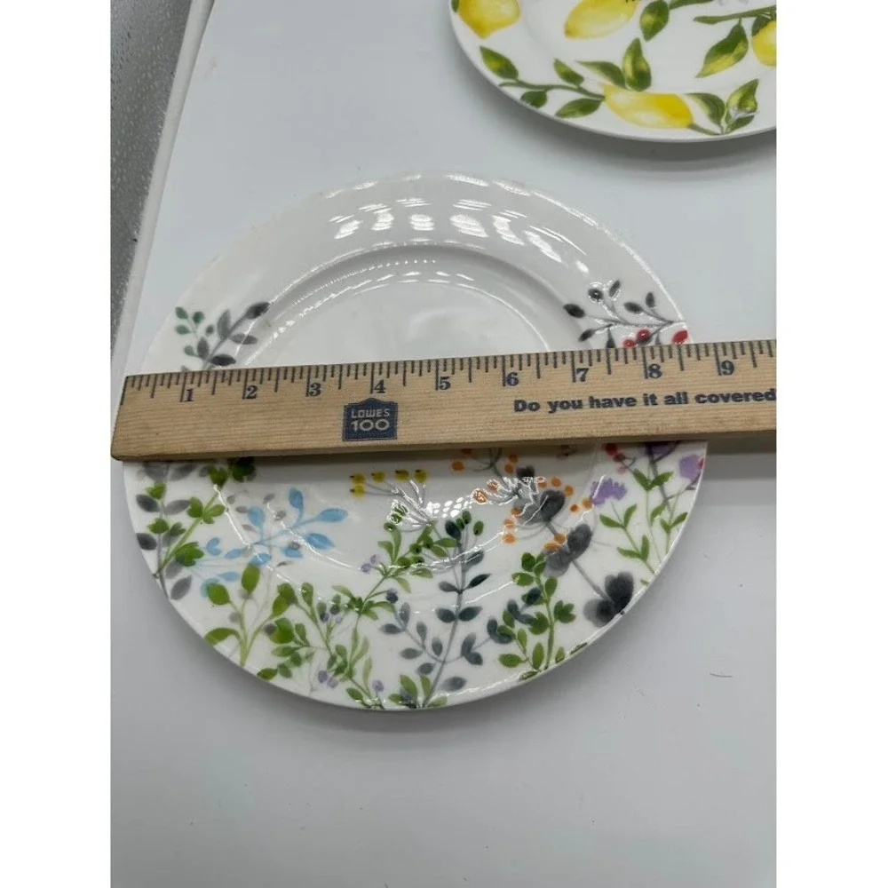 Mikasa Bone China Plates Set 3 Tivoli Garden & Lemons Floral‎ Citrus 9
